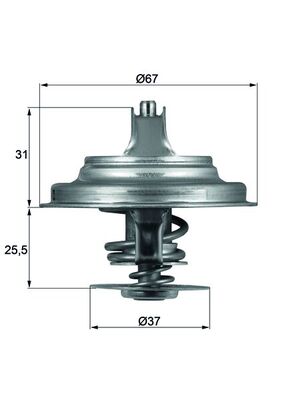 Thermostat, coolant  Art. TX2587D