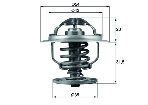 Thermostat, coolant (Front axle)  Art. TX10987D