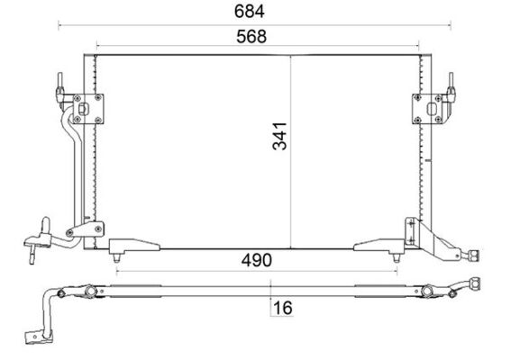 Condenser, air conditioning  Art. AC182001S