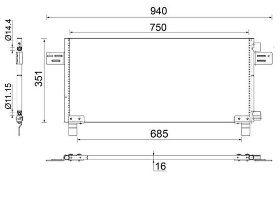 Condenser, air conditioning  (In front)  Art. AC282000S