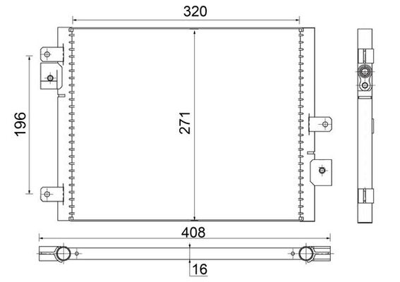 Condenser, air conditioning  Art. AC354000S