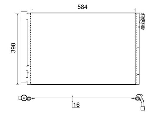 Condenser, air conditioning  Art. AC413001S