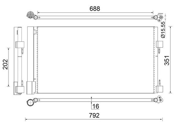 Condenser, air conditioning  Art. AC486000S