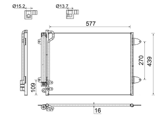 Condenser, air conditioning  Art. AC666000S