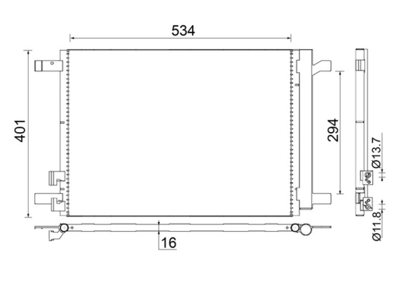 Condenser, air conditioning  Art. AC772000S