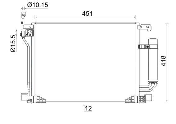 Condenser, air conditioning  Art. AC953000S