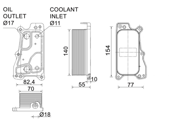 Oil Cooler, engine oil  Art. CLC235000P