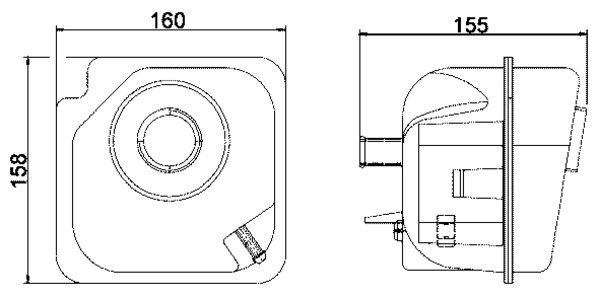 Expansion Tank, coolant  Art. CRT28000S