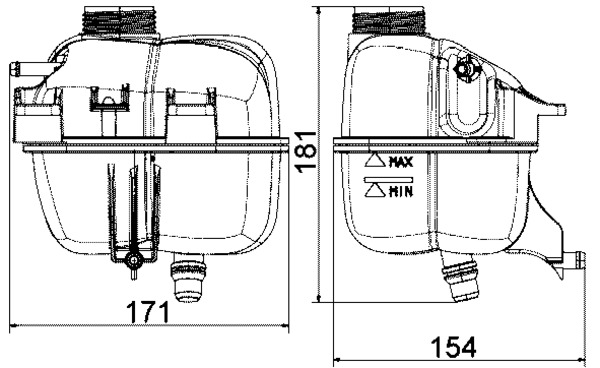 Expansion Tank, coolant (0.304)  Art. CRT87001S