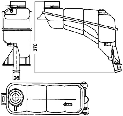 Expansion Tank, coolant (123)  Art. CRT117000S