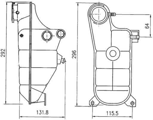 Expansion Tank, coolant (Side of the bike)  Art. CRT119000S