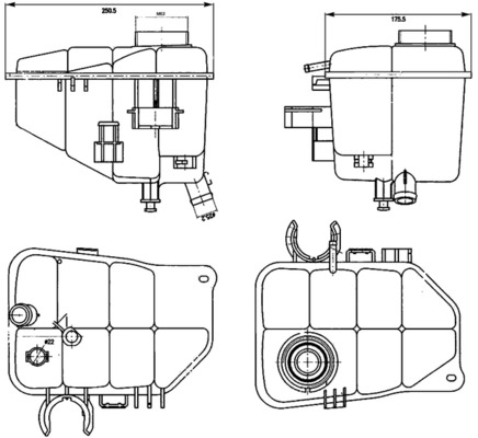 Expansion Tank, coolant (Without sensor)  Art. CRT126000S