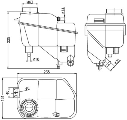 Expansion Tank, coolant (2)  Art. CRT202000S