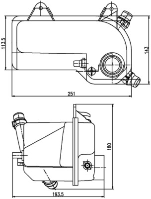 Expansion Tank, coolant (2)  Art. CRT204000S