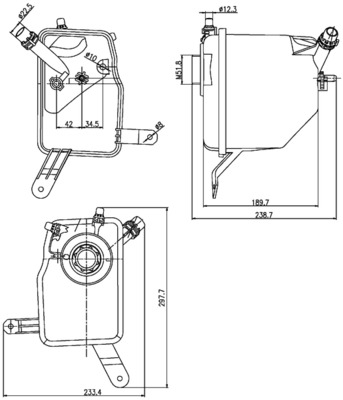 Expansion Tank, coolant (Plastic)  Art. CRT205000S