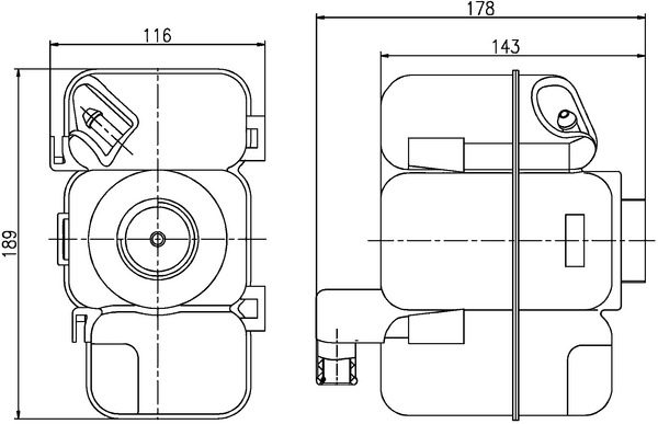 Expansion Tank, coolant (189)  Art. CRT206000S