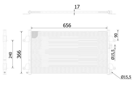 Condenser, air conditioning  Art. AC366000S