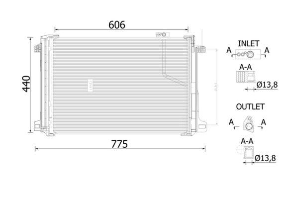 Condenser, air conditioning  Art. AC786000S