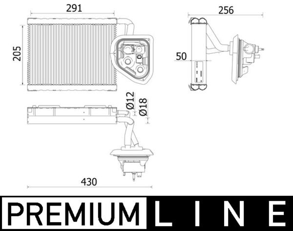 Evaporator, air conditioning  Art. AE159000P