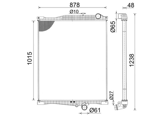 Radiator, engine cooling  (22062259)  Art. CR2095000S