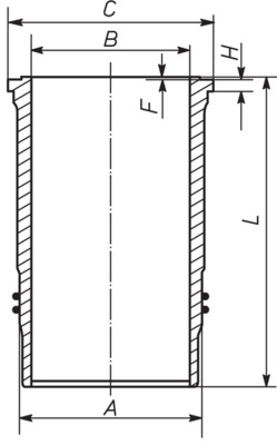 Cylinder tube (Gear side)  Art. 037LW00102001