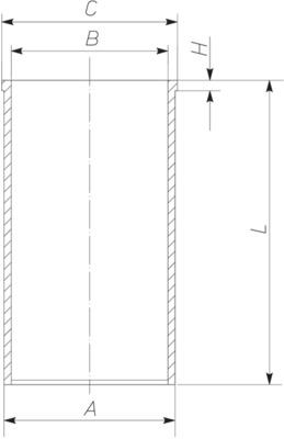 Cylinder Sleeve  (dry cylinder tubes)  Art. 227WT4900