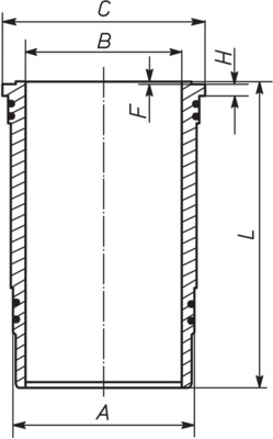 Cylinder Sleeve  (Above)  Art. 227WN3700