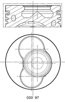 Piston (For cylinder 2, for cylinder 1)  Art. 0309700