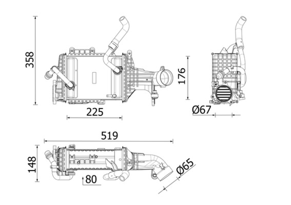 Charge Air Cooler  Art. CI665000P