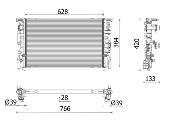 Radiator, engine cooling  Art. CR2696000P