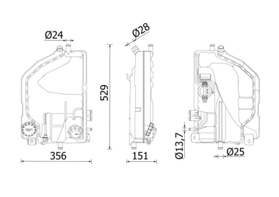 Fluid reservoir, coolant (531)  Art. CRT6000S