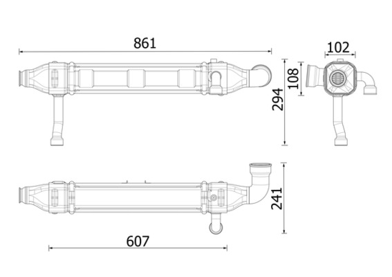 Cooler, exhaust gas recirculation  Art. CE44000P