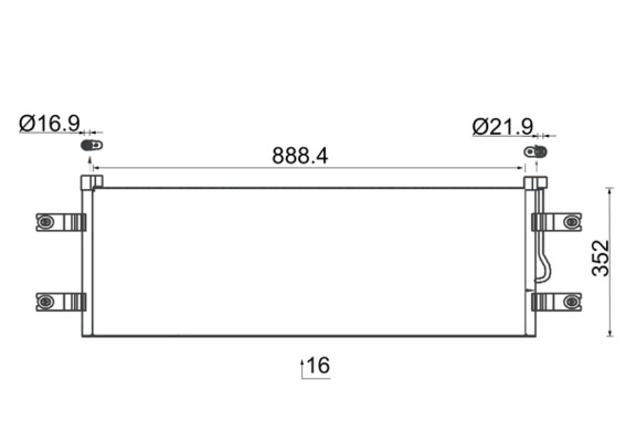 Condenser, air conditioning  Art. AC784000S