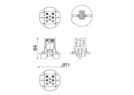 Resistor, interior blower  Art. ABR167000P