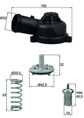 Thermostat, coolant  Art. TI24483D