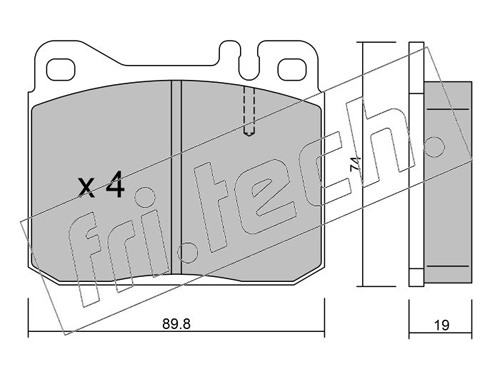 Brake Pad Set, disc brake (Front axle)  Art. 0132