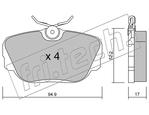 Brake Pad Set, disc brake (Rear axle)  Art. 0440