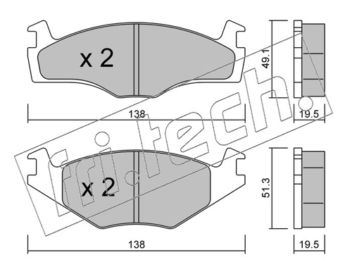 Brake Pad Set, disc brake (Rear axle)  Art. 0471