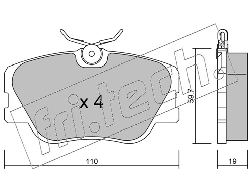 Brake Pad Set, disc brake (Front axle)  Art. 0630