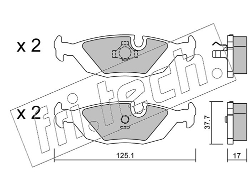 Brake Pad Set, disc brake (Rear axle)  Art. 0721