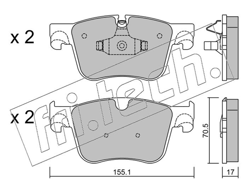 Brake Pad Set, disc brake (Front axle)  Art. 10010