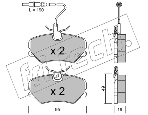 Brake Pad Set, disc brake (Front axle)  Art. 1010