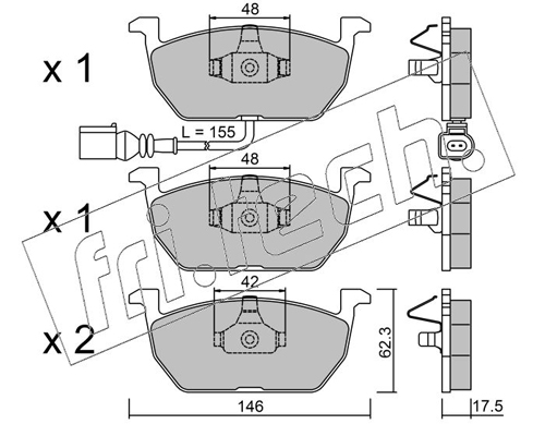 Brake Pad Set, disc brake (Double cloth)  Art. 10520