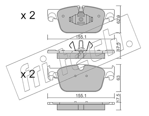 Brake Pad Set, disc brake (Front axle)  Art. 11190