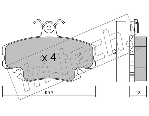 Brake Pad Set, disc brake (Front axle)  Art. 1220