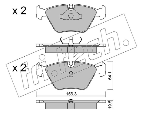 Brake Pad Set, disc brake (Rear axle)  Art. 1240