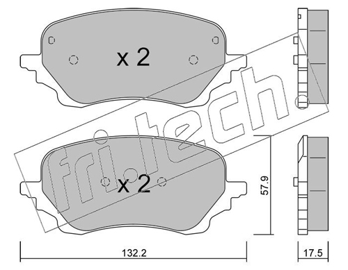 Brake Pad Set, disc brake (Front axle)  Art. 12470