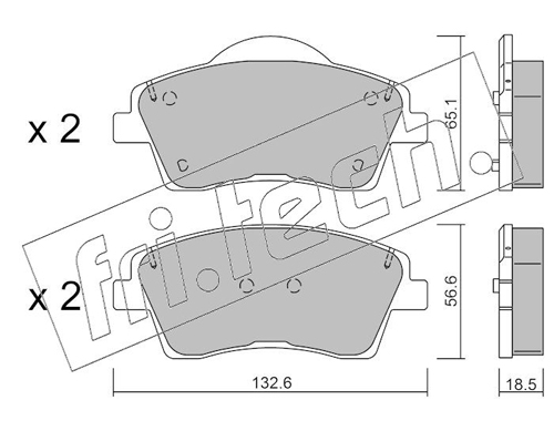 Brake Pad Set, disc brake (Front axle)  Art. 12490