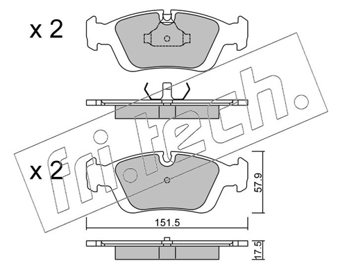 Brake Pad Set, disc brake (Front axle)  Art. 1260