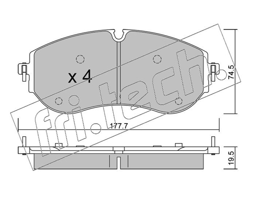 Brake Pad Set, disc brake (Front axle)  Art. 12620